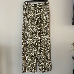 H&M Wide Leg Tropical High Waist Pant
